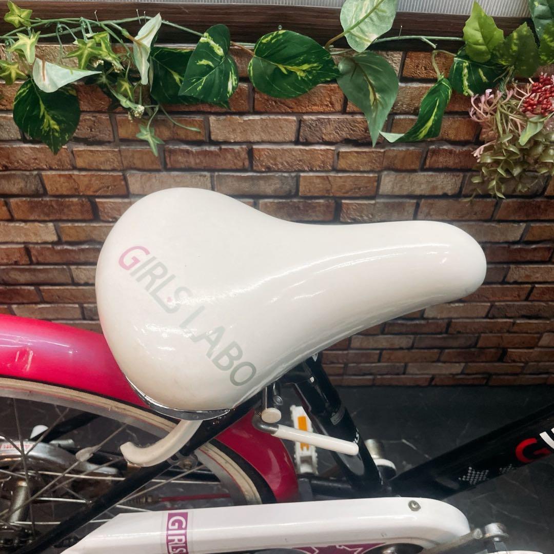 【40】子供用自転車 子供車 GIRILS LABO ブラック×ピンク20インチ
