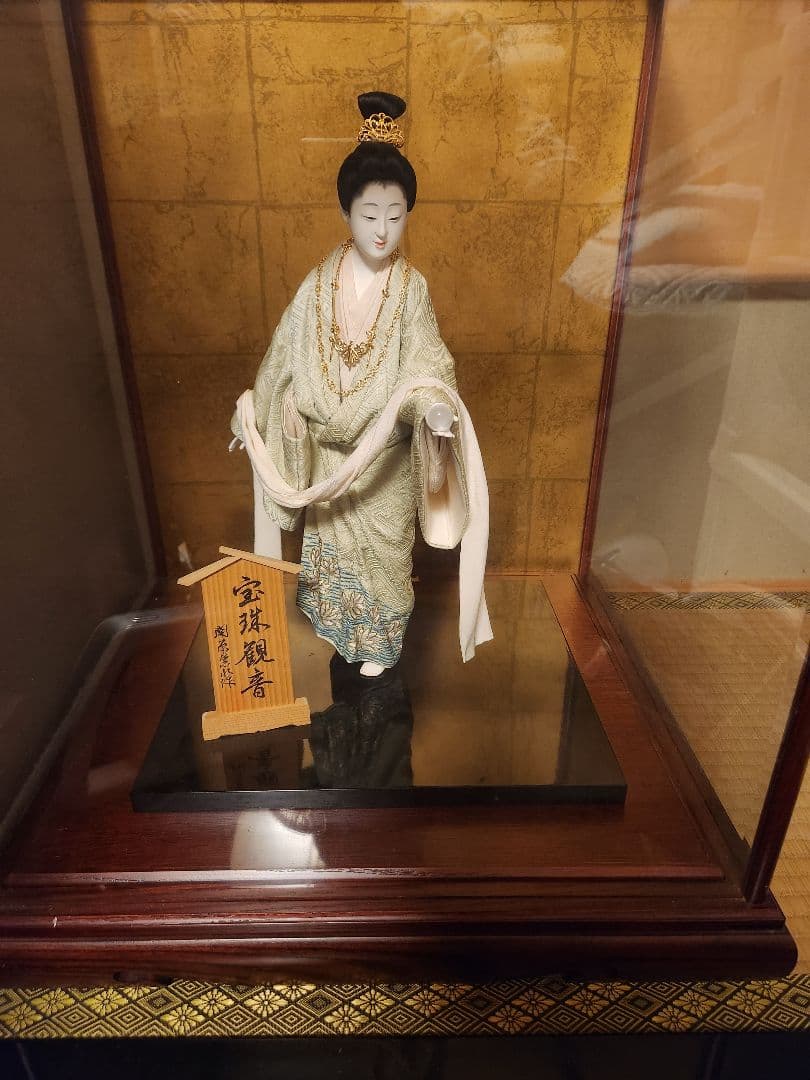 【直接引取限定・大幅値下げ】京人形師　關原紫水　関原紫水　宝珠観音　宝玉観音
