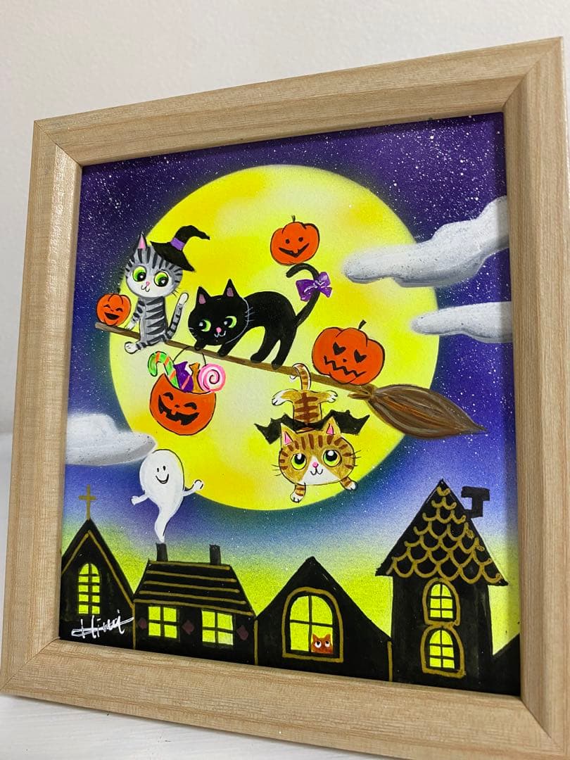 月と太陽　絵画3点