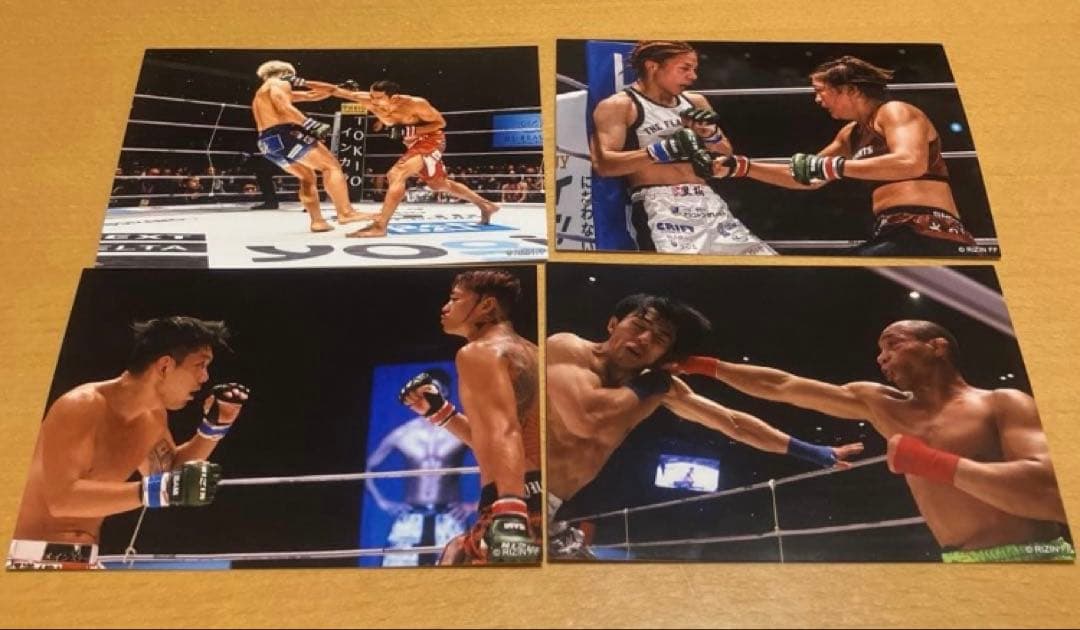 超RIZIN3くじプラD賞対戦クリアカード4種E賞大会生写真4種セット