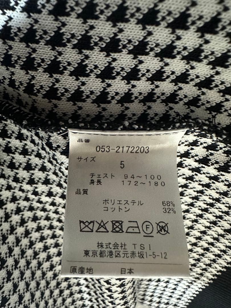 【美品】Lサイズ PEARLY GATES メンズ ニットジップアップ 千鳥柄