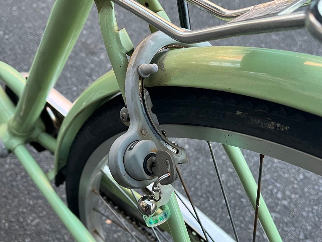 ピ*タ様 中古美品ブリヂストンLEDオートライト自転車26インチライトグリーン※
