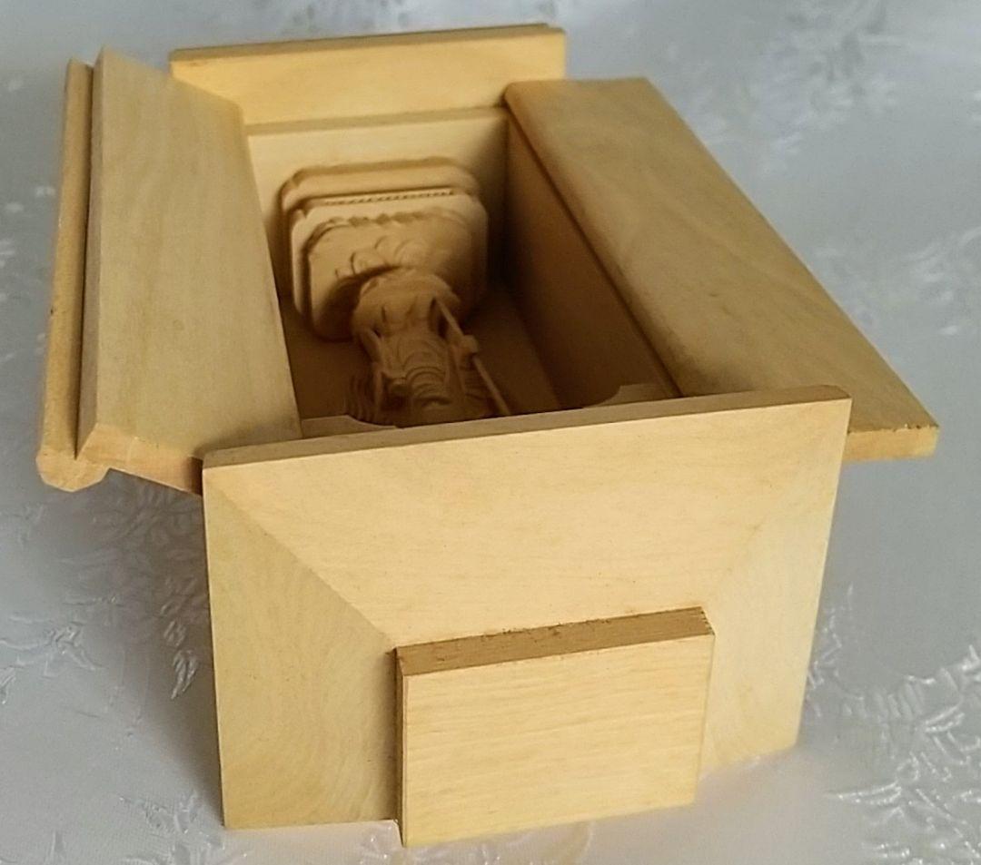 地蔵菩薩立像【極小】#400 厨子入り 木彫 仏像