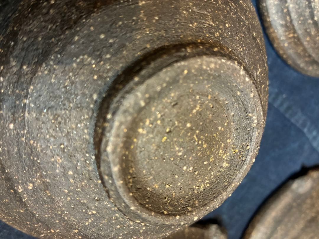 岩谷窯　山本教行　片口小鉢　5客　傷無　直径14.4センチ　民藝　吉田璋也に師事