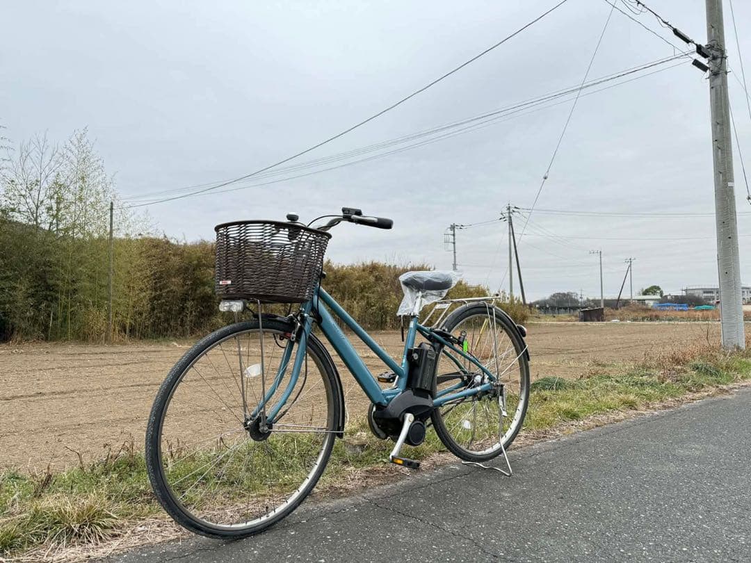 青色 シティタイプ 電動アシスト自転車