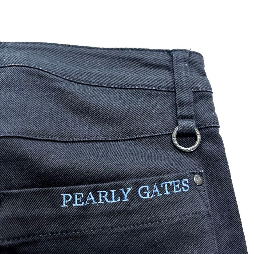 パーリーゲイツ　0/S ロングパンツ　ブラック　サイドラインゴム　通年