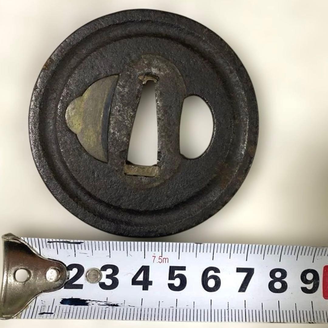 B-83 鍔　武具　刀装具　鉄地　骨董品　時代物　日本　美術品　工芸品