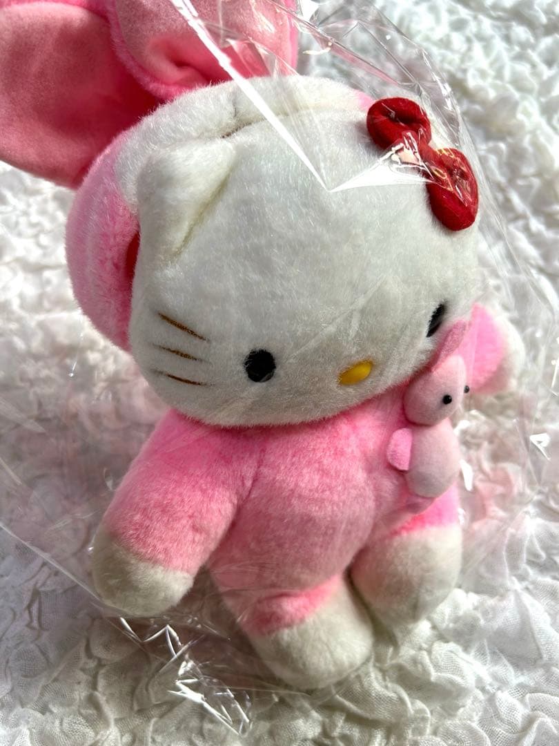 希少 サンリオ ハローキティ ぬいぐるみ うさぎ コスチューム