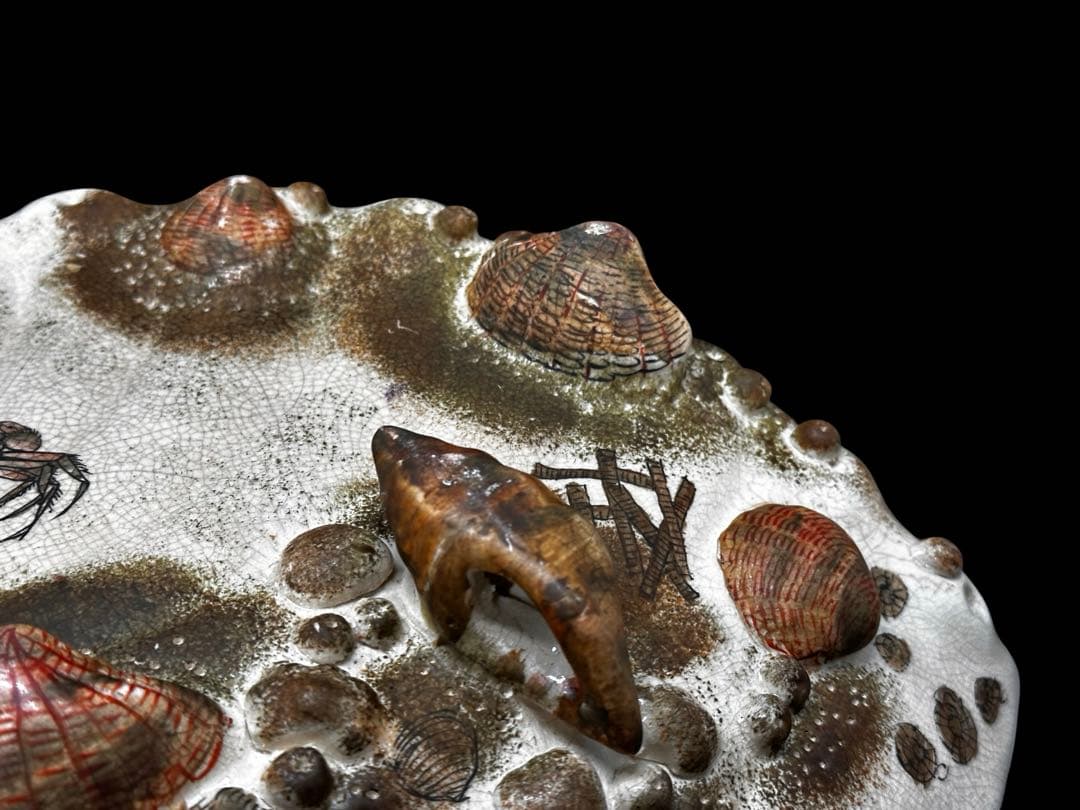 薩摩焼 鮑形大鉢 江戸後期-明治時代