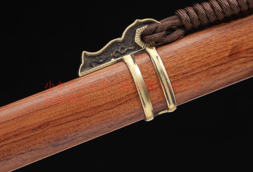 素装純銅魚皮柄唐横刀酸枝木金 古兵器 武具 刀装具 日本刀 模造刀 居合刀