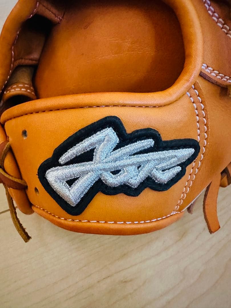 Yell-story オレンジ レザー 硬式野球グローブ
