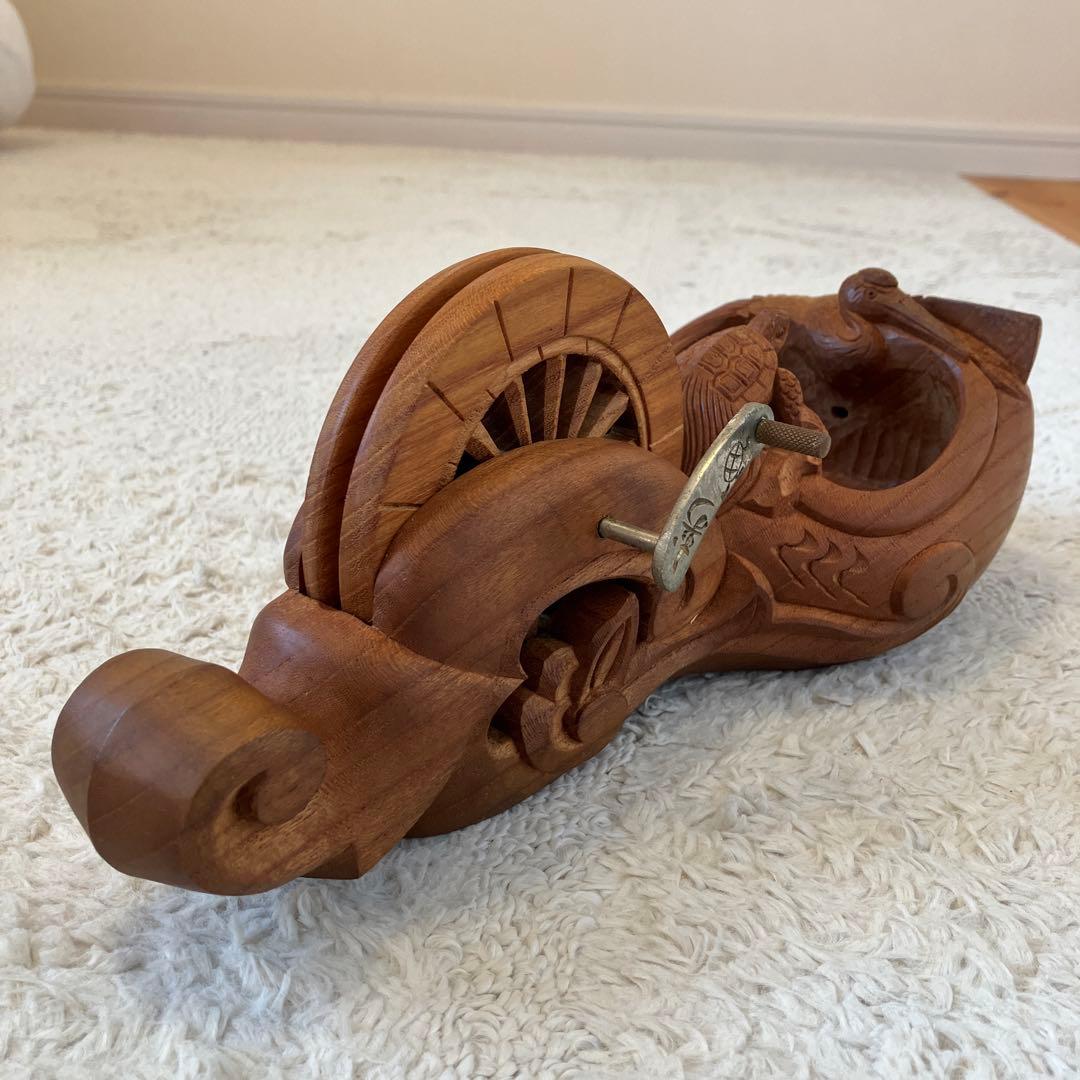 墨壺 坪辰作 欅 鶴亀 大工道具 工芸品 墨壷 墨つぼ すみつぼ けやき ケヤキ