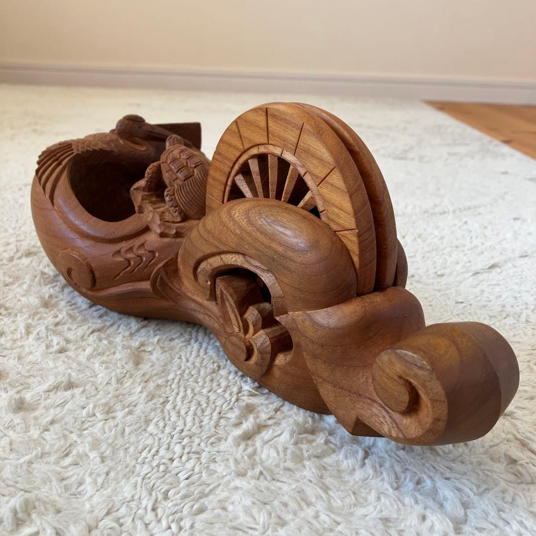 墨壺 坪辰作 欅 鶴亀 大工道具 工芸品 墨壷 墨つぼ すみつぼ けやき ケヤキ