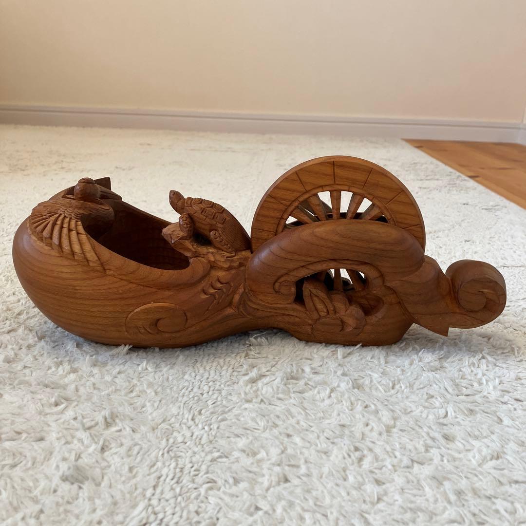 墨壺 坪辰作 欅 鶴亀 大工道具 工芸品 墨壷 墨つぼ すみつぼ けやき ケヤキ