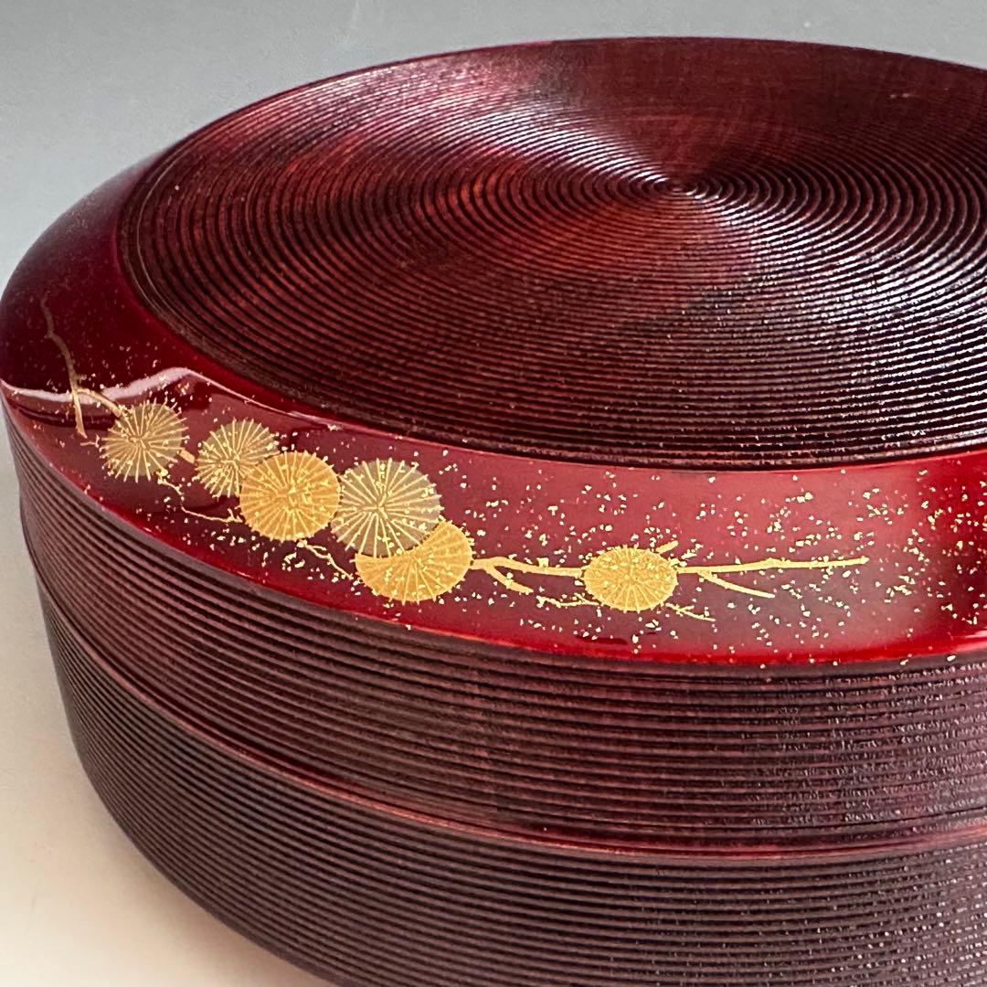 茶道具　輪島塗　唐松蒔絵　喰籠　菓子器　高崎秋峰　共箱　漆芸　茶会