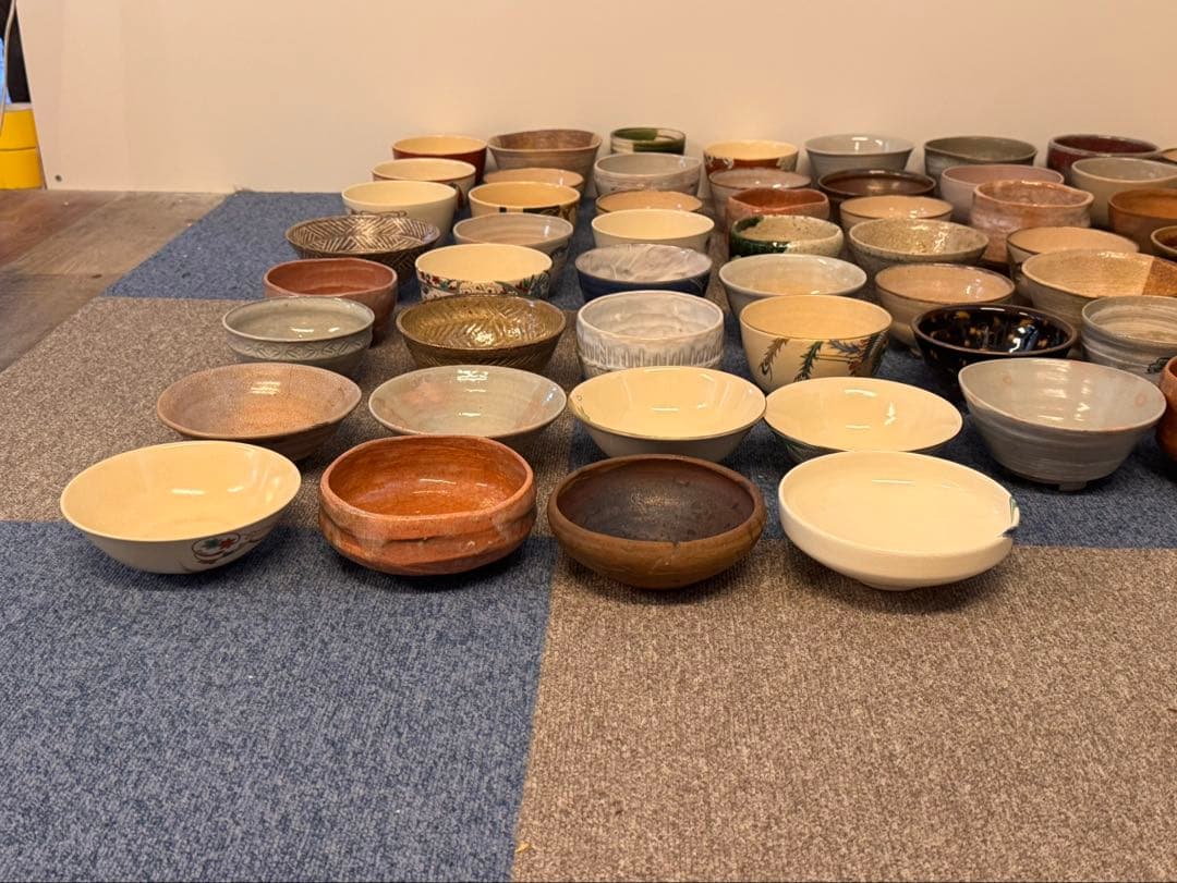 茶碗 抹茶碗 数茶碗 まとめて 60点 茶道具 箱無し 陶器 色絵 いろいろ