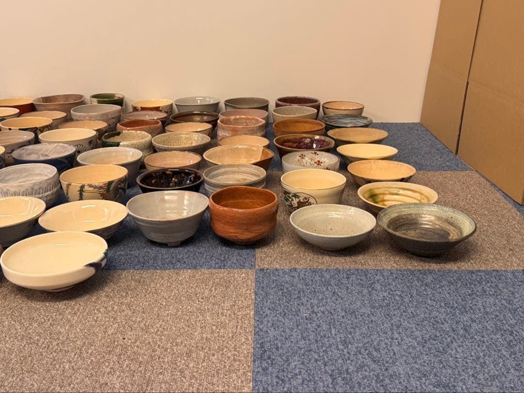 茶碗 抹茶碗 数茶碗 まとめて 60点 茶道具 箱無し 陶器 色絵 いろいろ