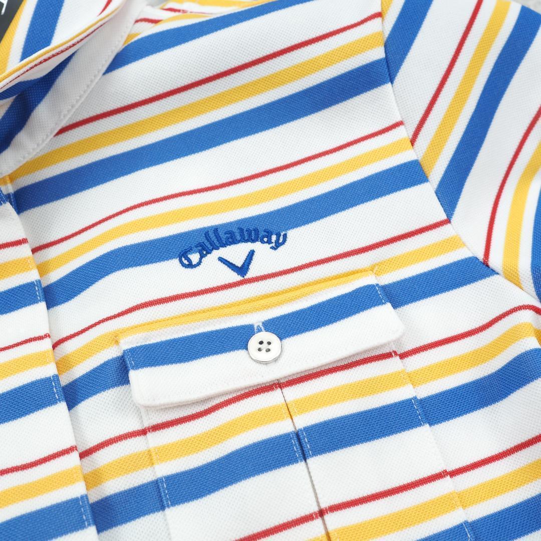 G9750*Callaway キャロウェイ☆ボーダー柄☆ゴルフ☆ワンピース☆M