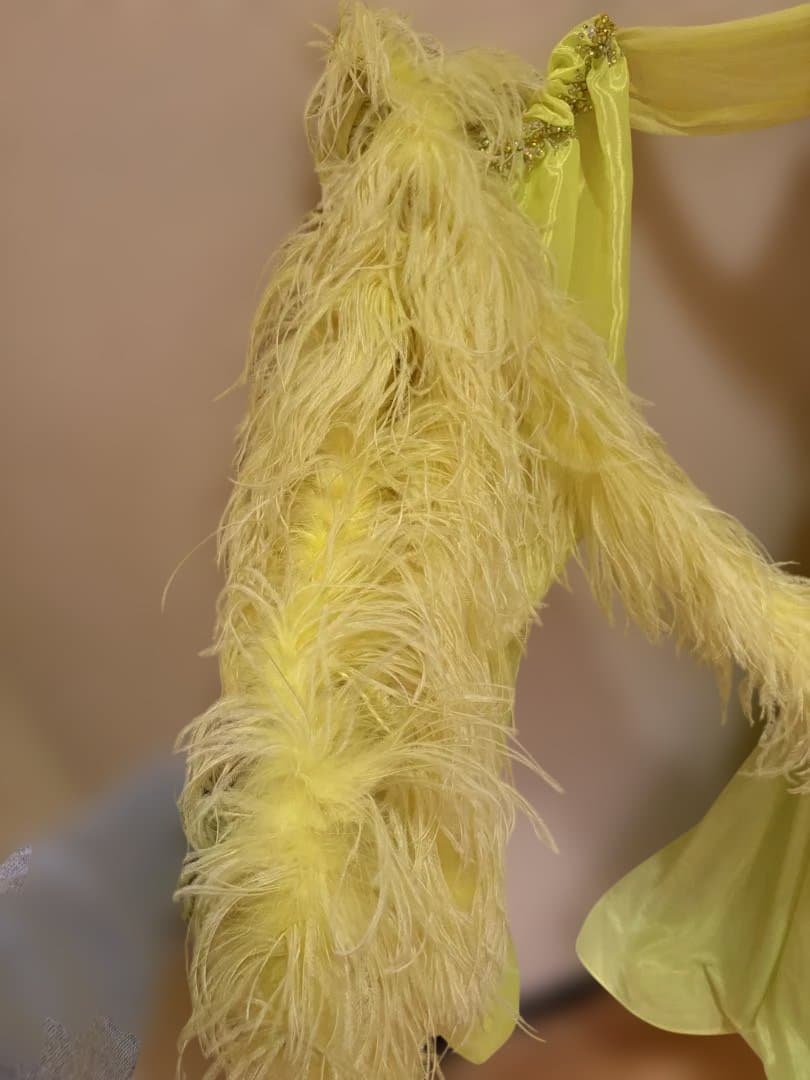 【社交ダンス】蛍光黄色ドレス