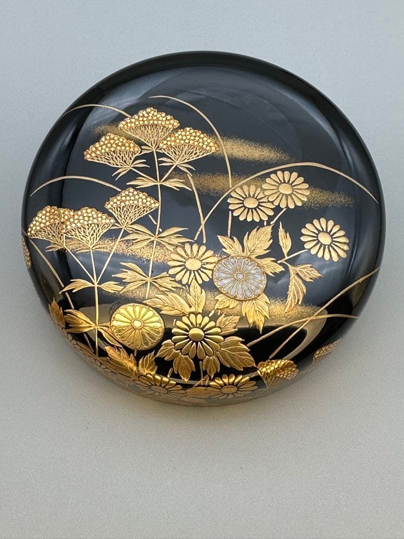 茶道具　棗　清瀬一光　秋草蒔絵平棗