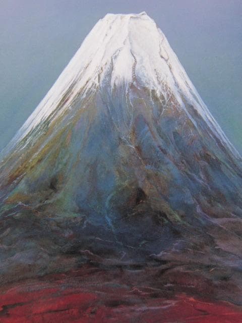 奥谷博、【富士山】、希少な額装用画集より、新品額装付