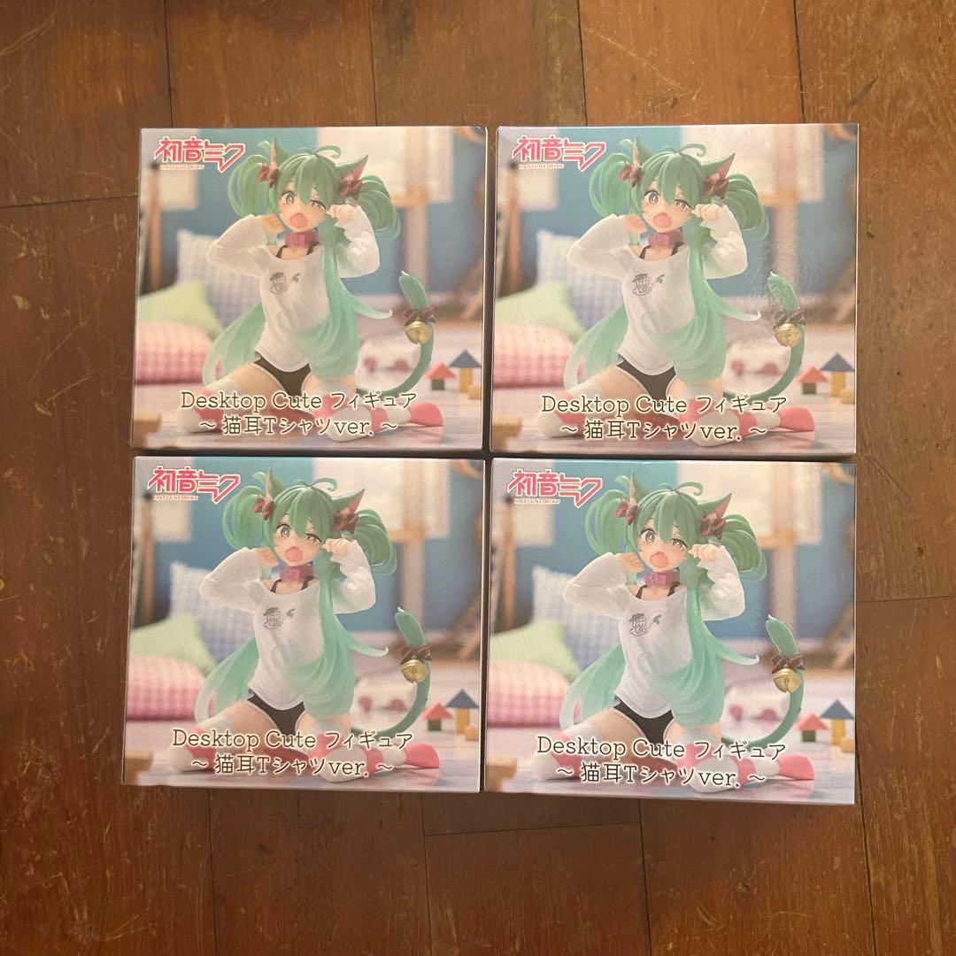 初音ミク DESKTOP Cute 猫耳Tシャツ フィギュア 4体セット