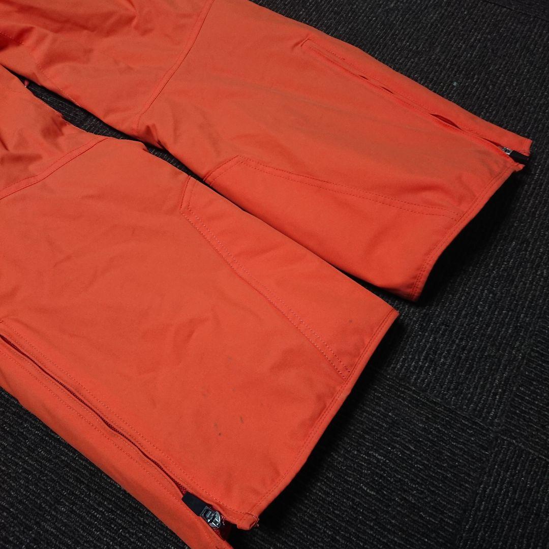☆送料無料【DESCENTE】ノルディック柄オレンジスキーパンツ　S
