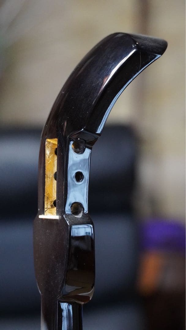 '現代の名工'又吉章盛作 100丁展出展品三線棹 ウジラミ黒木小與那平型 貴重作