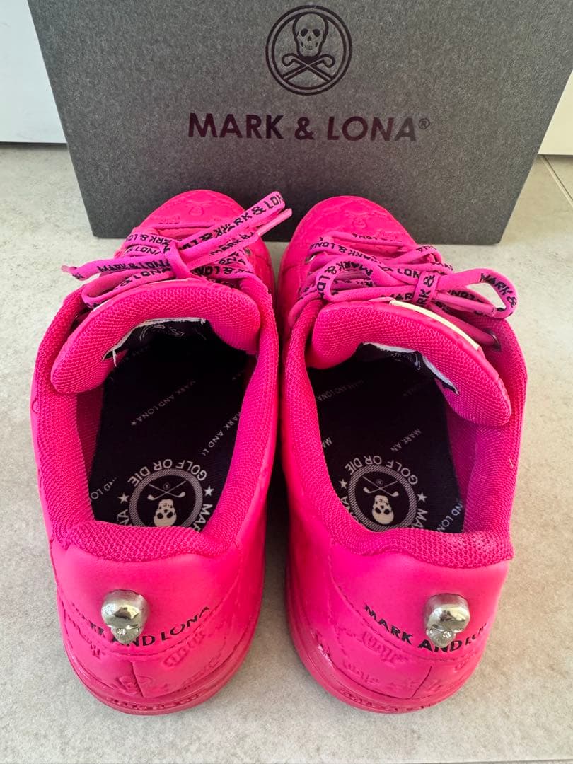 MARK＆LONA レディースゴルフシューズ 蛍光ピンク 25cm