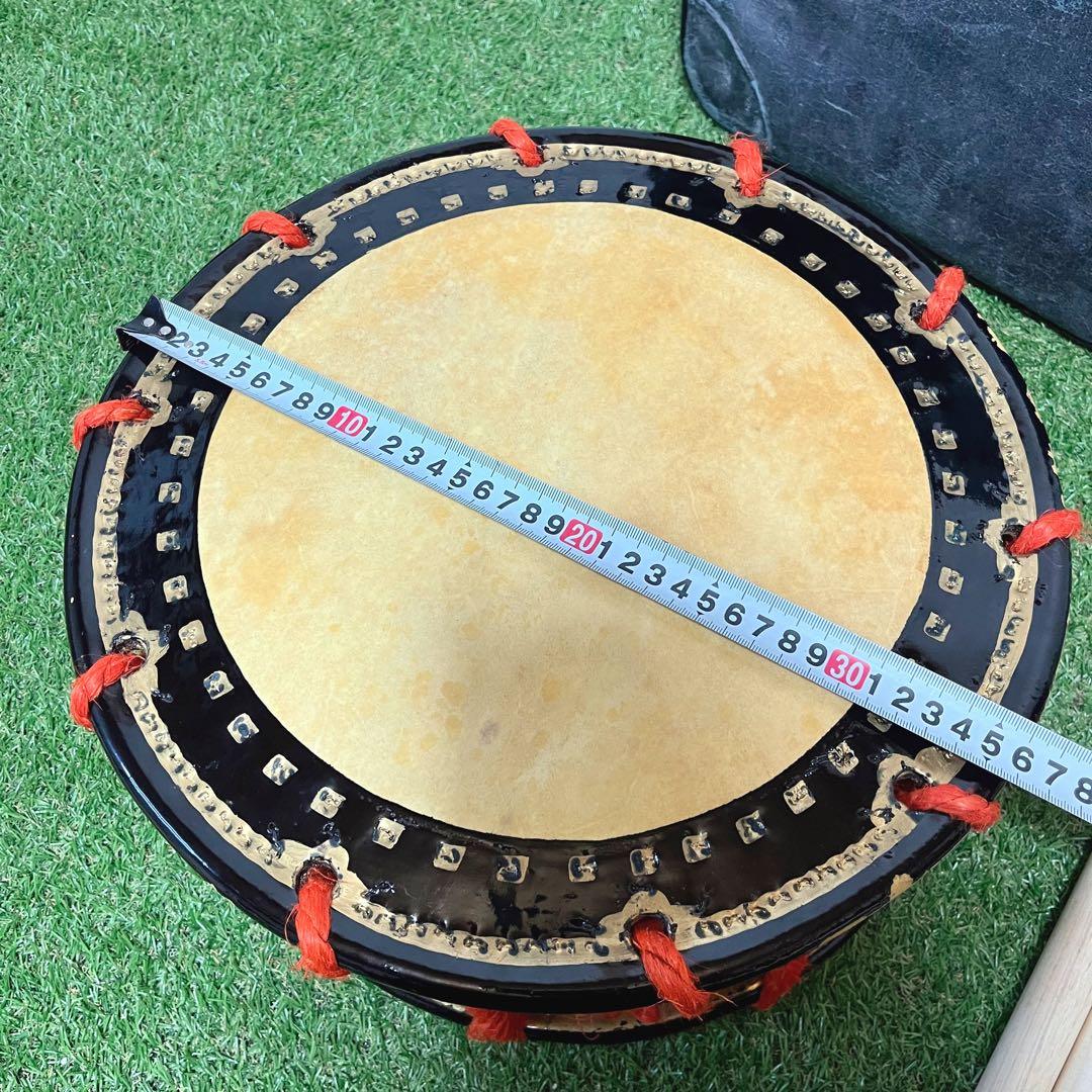 伝統芸能 締太鼓 和太鼓 スタンド バチ ケース付き 和楽器 打楽器