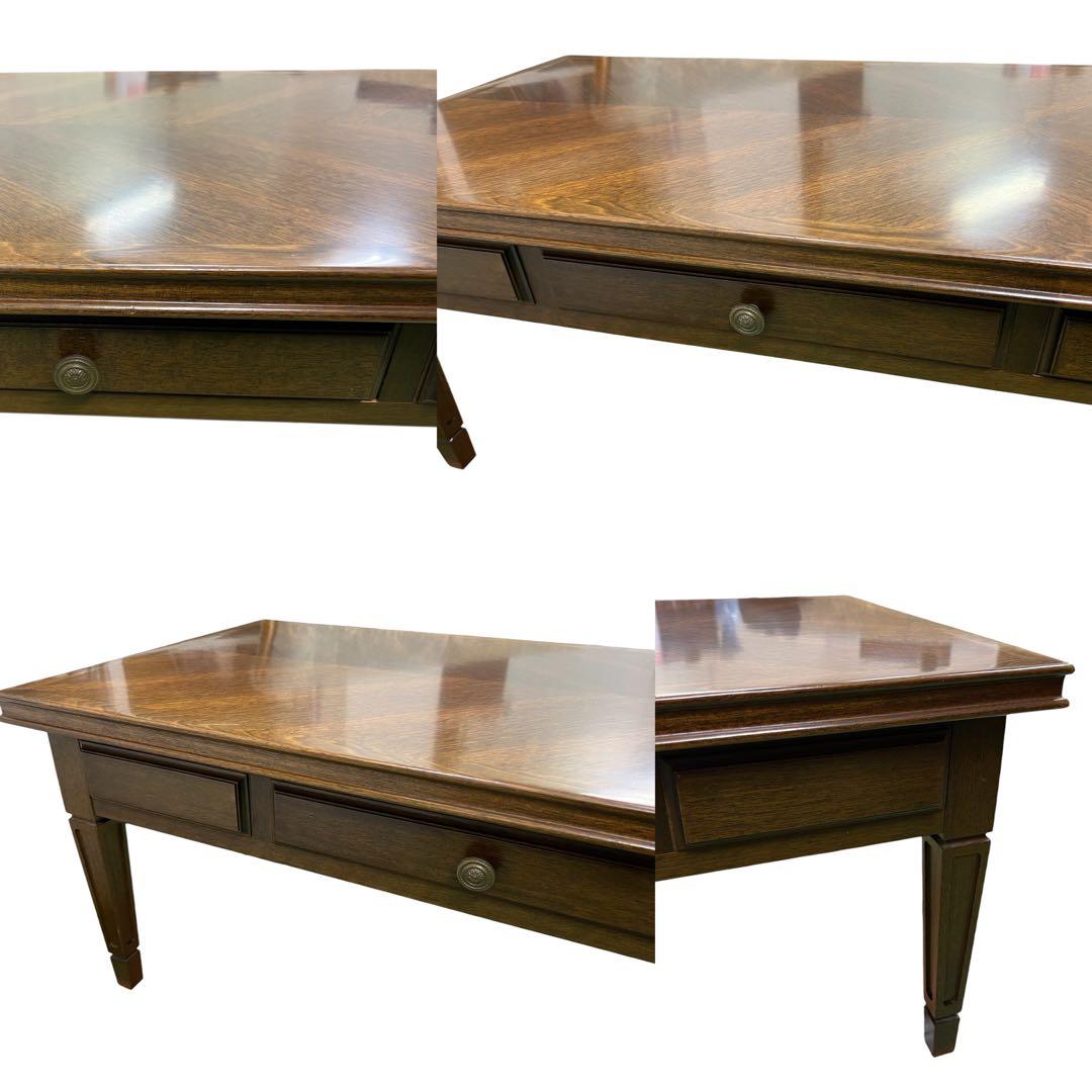 【最高級ライン】コスガ家具 New England 矢羽根貼り センターテーブル