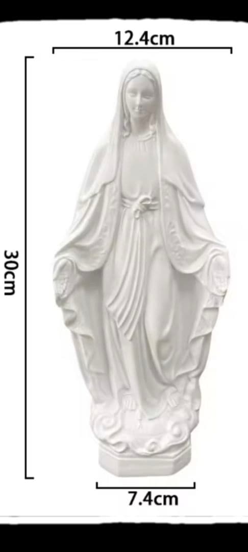 聖母 マリア像 キリスト教 美術彫刻像 2体セット アンティーク