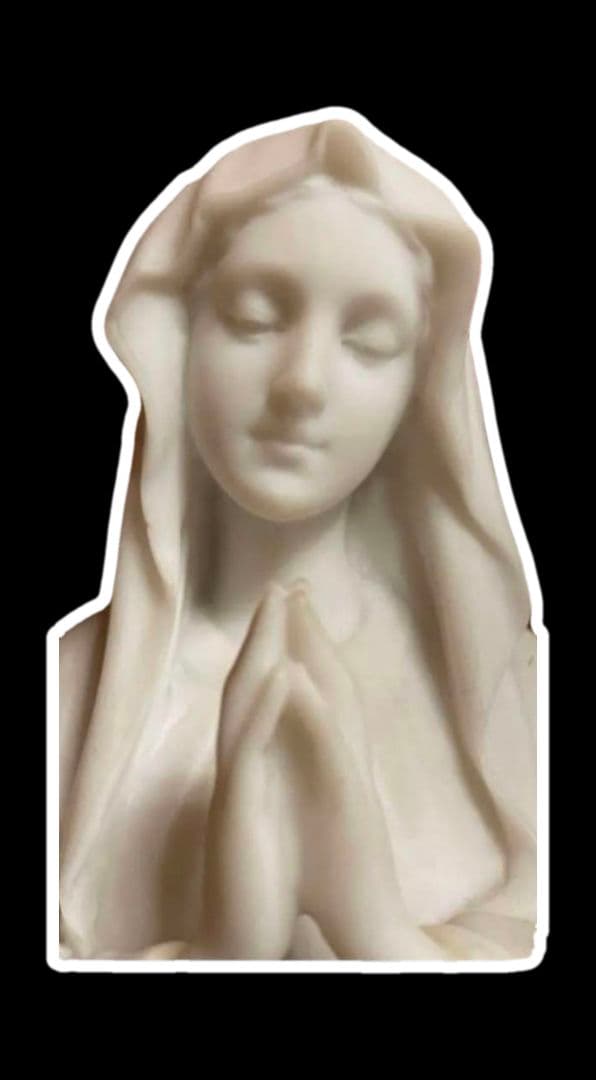 聖母 マリア像 キリスト教 美術彫刻像 2体セット アンティーク