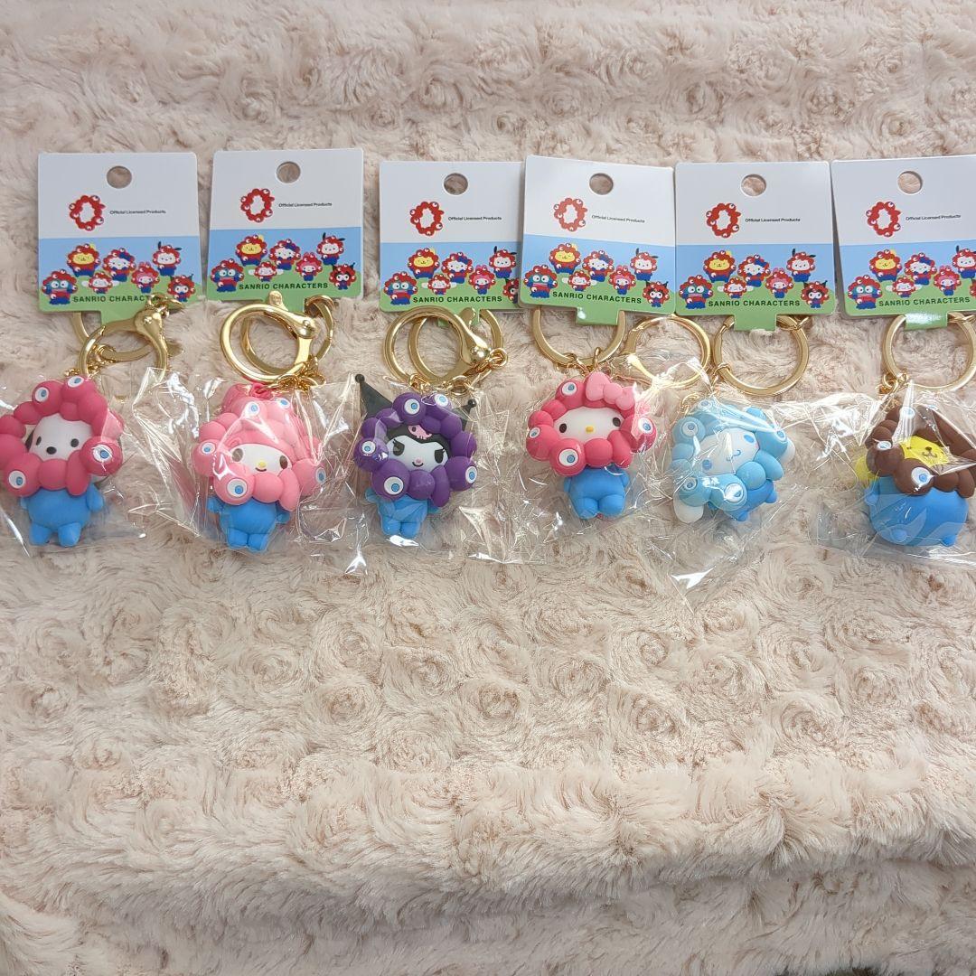 EXPO2025　ミャクミャクサンリオコラボ立体キーホルダーパステル6体　新品
