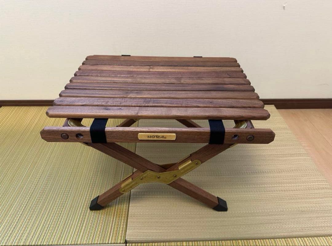 ノラズ　サイドテーブル　ウォールナット　真鍮　noras