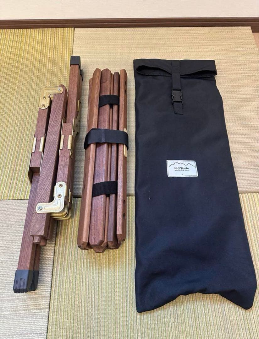 ノラズ　サイドテーブル　ウォールナット　真鍮　noras