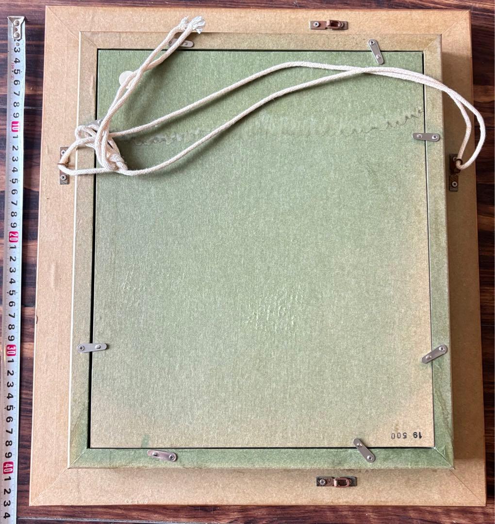 油彩 井上圭史 備前焼に椿 洋画 静物画 額装 J