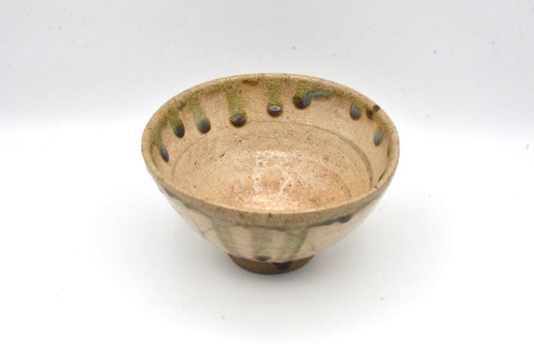 弥七田織部　茶碗　江戸時代　検索　魯山人　志野　唐津　茶入　抹茶