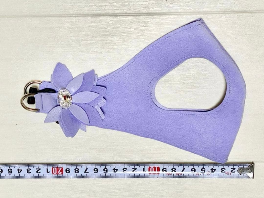 【新品未使用】スーザンランシー　ボディハーネス　小型犬・子猫用 紫の花装飾
