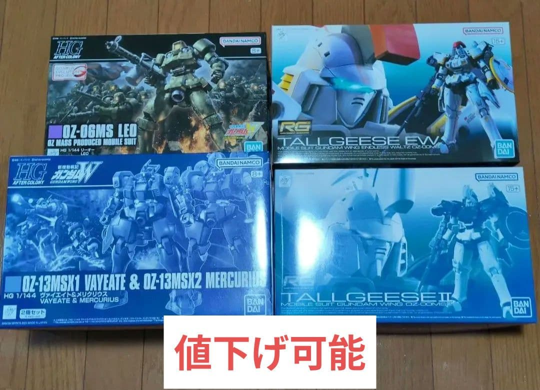 HG RG 新機動戦記ガンダムウイング OZ プラモデルセット