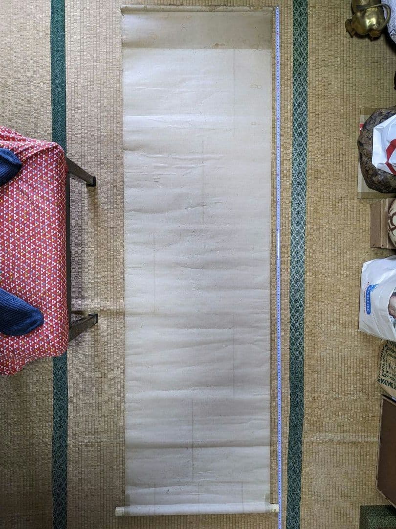 ♦犬と椿図 絹本水墨画 墨彩画 掛け軸？円山派 明治時代 鹿角古美術骨董品