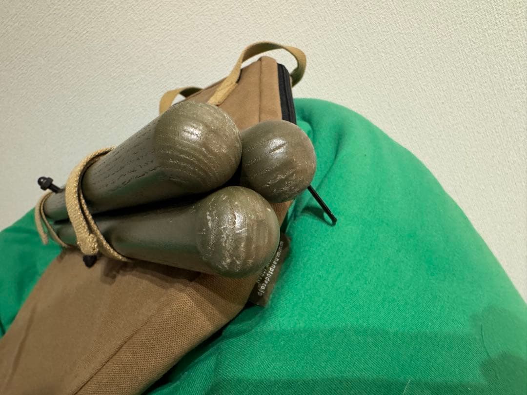 SOMABITO 焚火サイドスタンドVein ミリタリーグリーン　ケース付