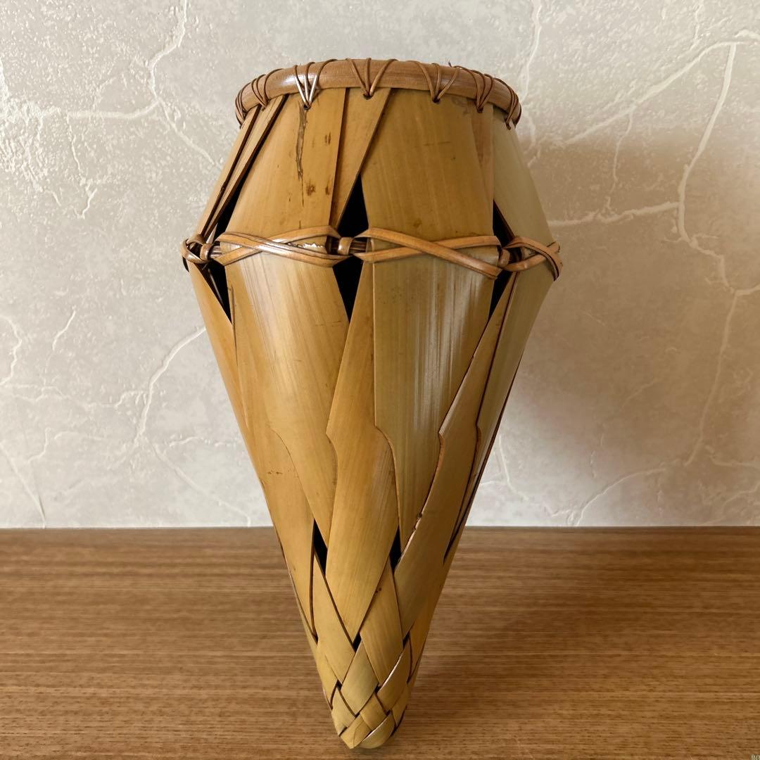 竹阿弥　籠匠　掛花入　茶道具　花入　花籠