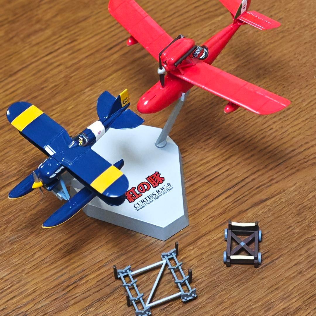 半完成塗装済み 紅の豚 サボイア S.21 試作戦闘飛行艇 カーチス R3C
