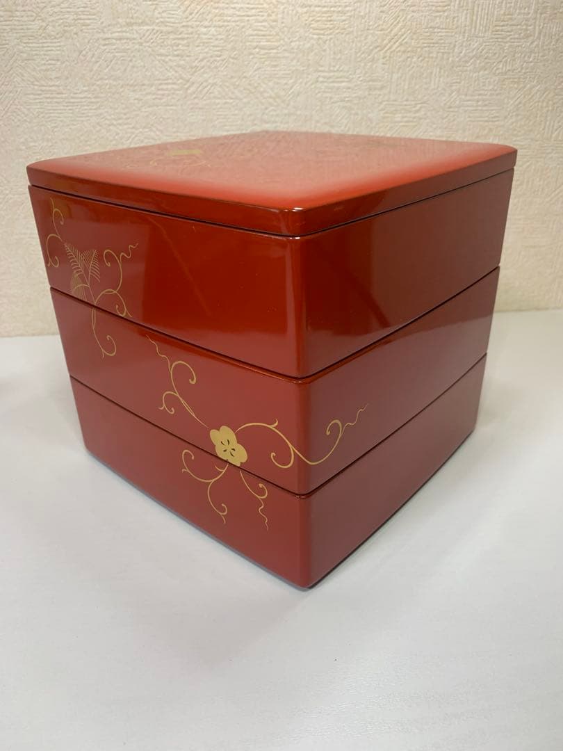 【未使用品】輪島塗　重箱 金彩