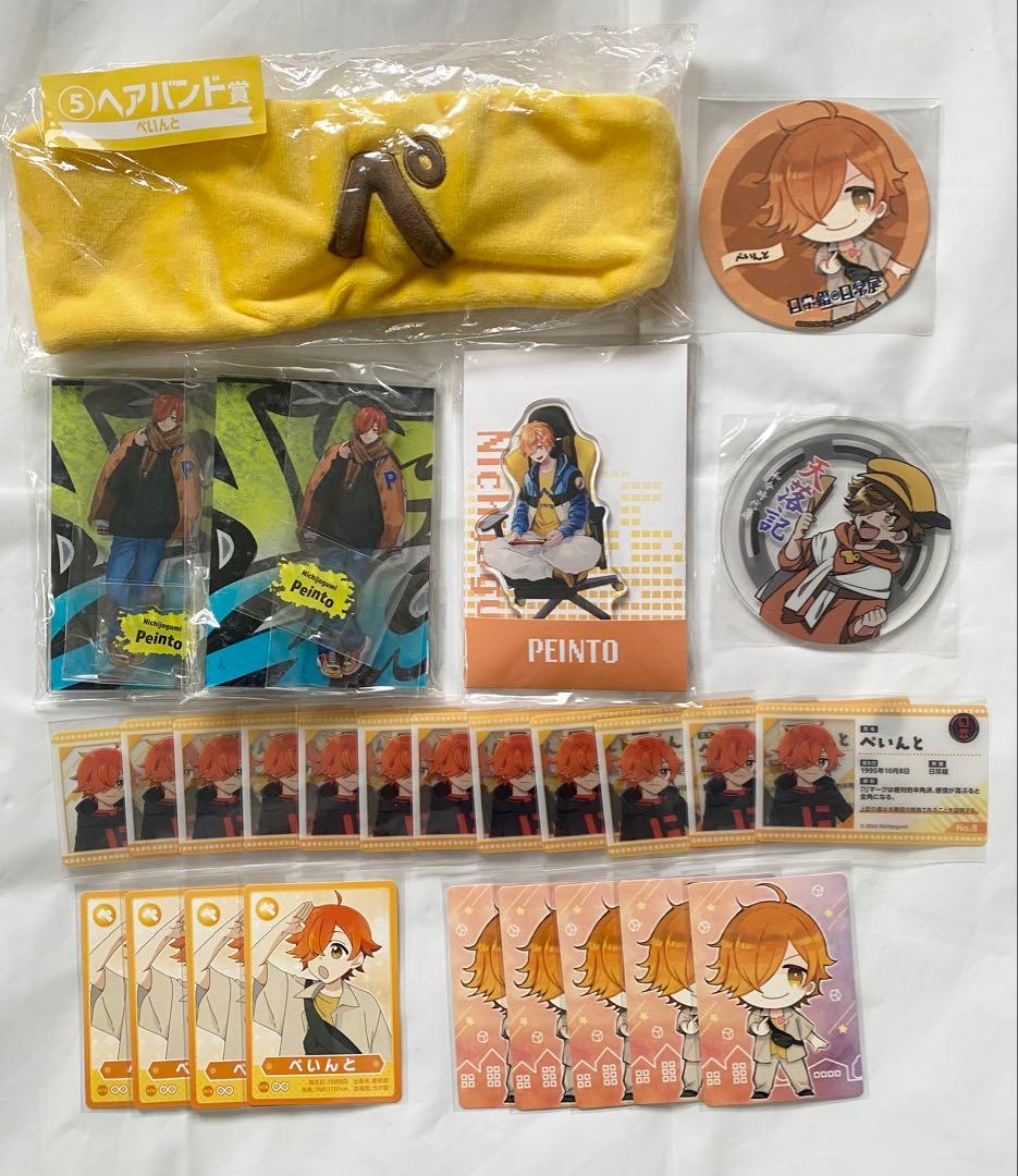 日常組 ZOZOTOWN くじ トレカ 日常展 缶バッジ ぺいんと 2枚目あり