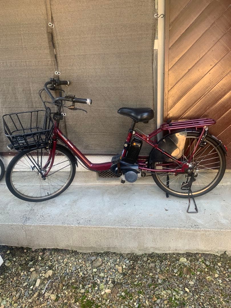 電動アシスト自転車 バーガンディ