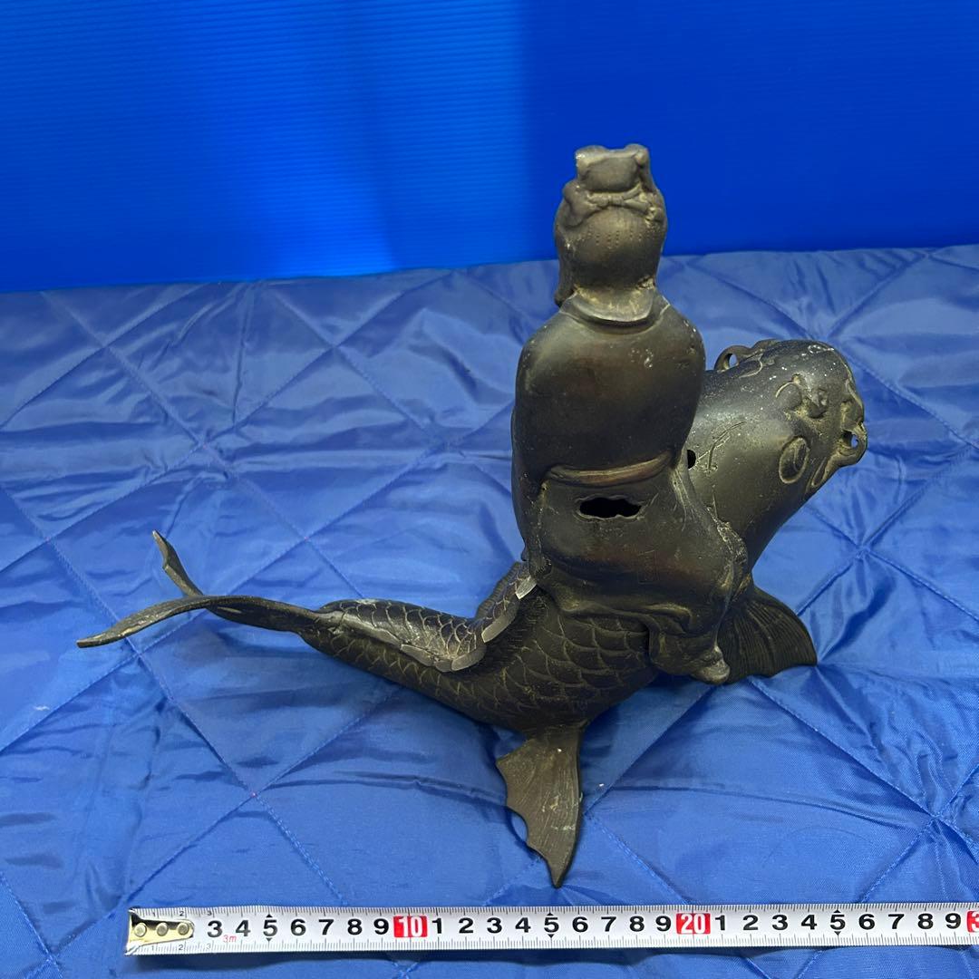 蔵出品② 貞右 鯉仙人 香炉鯉と仙人 琴高仙人 のったり