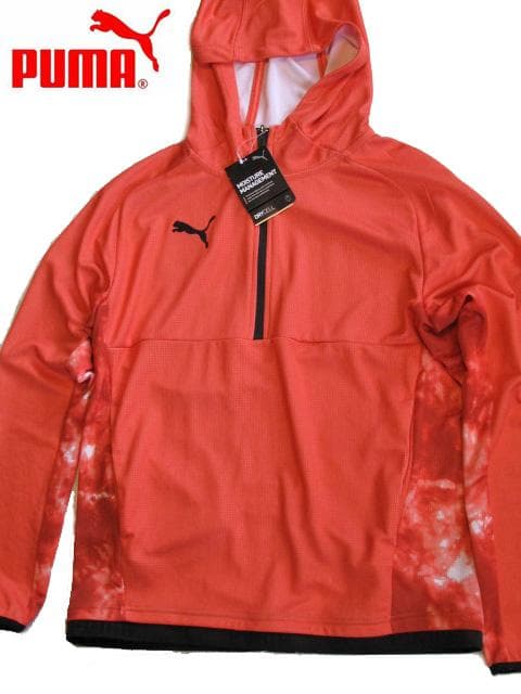 PUMA DRYCELL フード付きパーカー S オレンジ