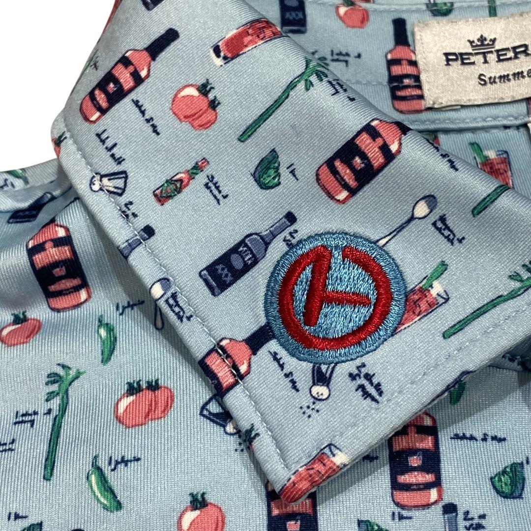 ピーターミラー×スコッティキャメロン ストレッチ ポロシャツ S ブルー系